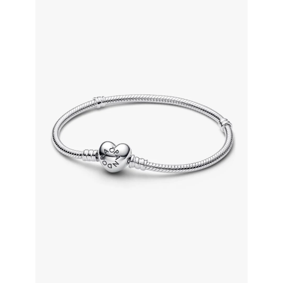 PANDORA Heart Clasp Snake Chain Bracelet
