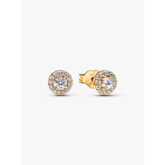 PANDORA Round Pavé Halo Stud Earrings